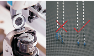 Machine à coudre industrielle à point noué, à entraînement direct, entièrement automatique, à une aiguille, à bras vertical - Product Image 4