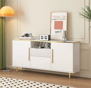 Juego <span class=keywords><strong>de</strong></span> Mesa <span class=keywords><strong>de</strong></span> Centro y Mueble para TV <span class=keywords><strong>de</strong></span> Madera Sólida - Mueble Multimedia Minimalista <span class=keywords><strong>de</strong></span> Lujo Ligero para Salas <span class=keywords><strong>de</strong></span> Estar, Dormitorios y Casas Pequeñas - Product Image 3