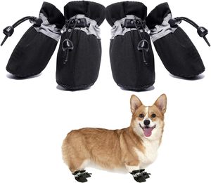 Protector <span class=keywords><strong>de</strong></span> pata <span class=keywords><strong>de</strong></span> perro suave <span class=keywords><strong>de</strong></span> invierno, botines antideslizantes <span class=keywords><strong>de</strong></span> lana <span class=keywords><strong>para</strong></span> <span class=keywords><strong>perros</strong></span> con correas reflectantes <span class=keywords><strong>para</strong></span> <span class=keywords><strong>perros</strong></span> pequeños medianos y cachorros - Product Image 1