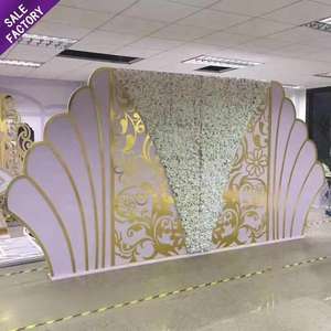 Sinoperfect Wholesale Wedding White New Arrival Circle Round Acrylic <b>Backdrop</b> for Event Decor - Product Image 5