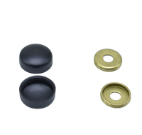 Vis de fixation décoratives en alliage de zinc noir mat de 20 mm avec capuchon pour miroir - Vente en gros