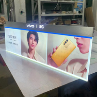 Enseigne personnalisée de marque d'entreprise Enseigne de panneau d'affichage suspendu pour l'extérieur Publicité éclairée Boîte à lumière LED double face en métal