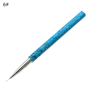 Pinceau à ongles en nylon double embout, double tête, pour liner, dessin, spatule, repousse-cuticules, incliné, Flora, petit, plat, pour sculpture, ombrage, outil de manucure - Product Image 6