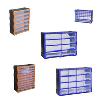 Cajón de 42 piezas pequeñas de plástico, contenedor de almacenamiento, organizador de Hardware y armario para manualidades, caja de herramientas para profesores, caja de herramientas de varios ataúd
