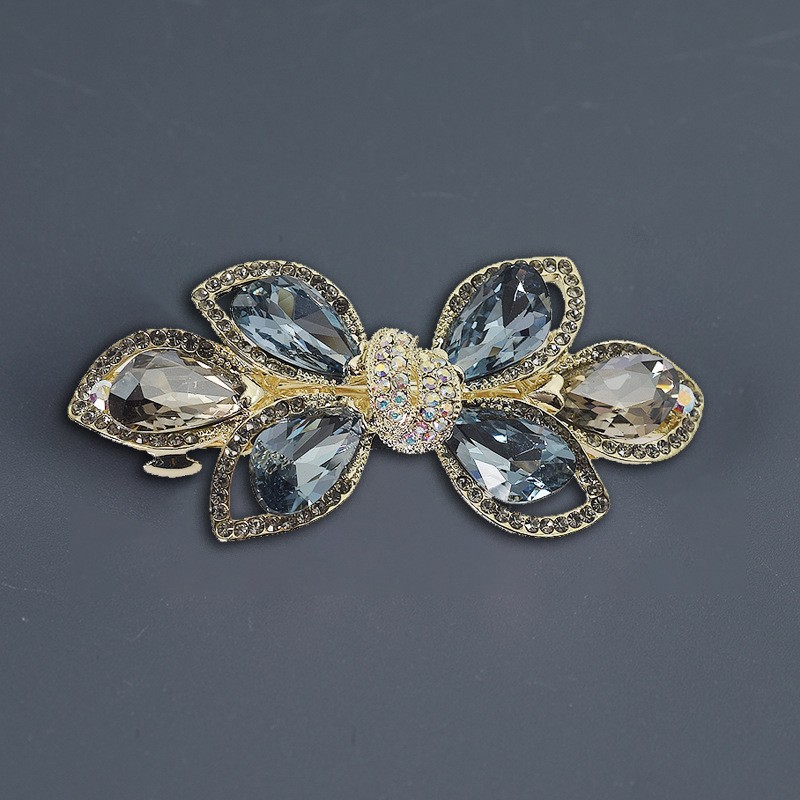 Clip à ressort-bleu encre gris