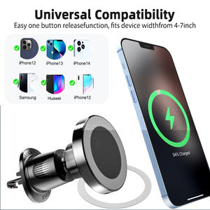 Soporte magnético <span class=keywords><strong>de</strong></span> teléfono móvil <span class=keywords><strong>para</strong></span> coche, <span class=keywords><strong>cargador</strong></span> inalámbrico con gancho <span class=keywords><strong>de</strong></span> Metal, 15W, novedad - Product Image 6