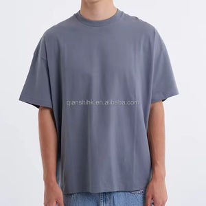 Streetwear en coton épais t-shirt uni personnalisé de haute qualité fabricant de t-shirts poids lourd chemise surdimensionnée Boxy pour hommes - Product Image 1