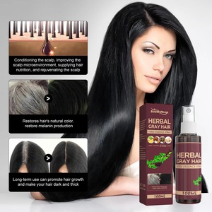 Suero de tratamiento para el cabello blanco, reparación hidratante, Polygonum Multiflorum, spray líquido para ennegrecer el cabello a base de hierbas - Product Image 4