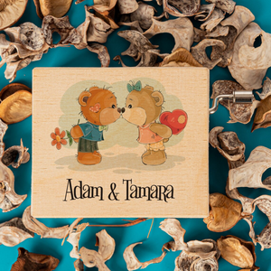 Caja de música romántica de oso con canción personalizada, regalos para novio, novia, parejas | Navidad, regalo de música para marido - Product Image 1