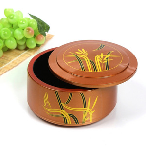 Japanese Style Round Lidded Lunch <b>Box</b> 16.8*8cm Plastic Lid Solid Color Eel <b>Box</b> Portable Food Warmth - Product Image 3