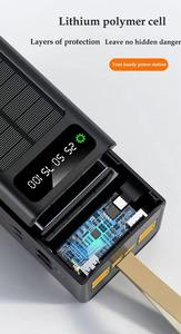 Banco de Energía Solar de Alta Calidad para Exteriores, Cargador Súper Rápido con Doble Cable, Estación de Energía, Luz de Emergencia Potente para Teléfono Móvil - Product Image 4