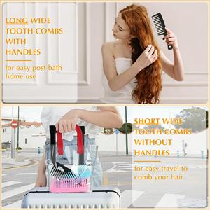 Wholesale Custom Logo Multicolor Plastic Wide Tooth <strong>Comb</strong> High Quality Antistatic Hairdressing <strong>Comb</strong> for Salon and Home - Product Image 6