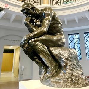 Grande sculpture extérieure en métal art français célèbre statue de penseur en <span class=keywords><strong>bronze</strong></span> par <span class=keywords><strong>Rodin</strong></span> - Product Image 5