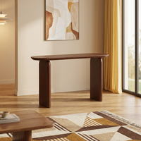Table à manger ovale de luxe en bois avec panneau en placage de noyer noir moderne, pour deux personnes, style nordique, MDF de qualité E2, meubles de salle à manger