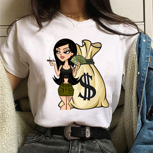 T-shirt in cotone 100% con manica corta bianca personalizzata e personalizzata da <span class=keywords><strong>donna</strong></span> T-shirt con logo personalizzato per <span class=keywords><strong>donna</strong></span> - Product Image 1