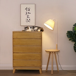 FCC Factory Functional Wooden Standing <strong>Lamp</strong> for Living Room Hotel Led <strong>Arc</strong> with Table Standing Home Decor <strong>Floor</strong> <strong>Lamp</strong> - Product Image 1