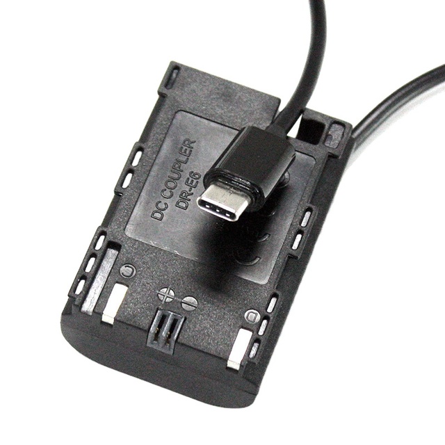 Camera Dummy Battery DR-E6 LP-E6 to PD Type-C USB C Transfer Wiring Full Decoding for Canon 7D 6D 5D2 5D3 70D 80D