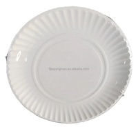Échantillon gratuit éco-biodégradable Assiettes en papier jetables blanches non couchées 9 pouces de diamètre 12 paquets de 100 assiettes à papier