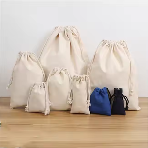 Design Custom Multi-Color Canvas Reusable Cotton Drawstring <b>Bag</b> Wholesale Eco-Friendly Folding Style Personalized Logo Printing - Product Image 4