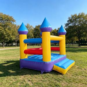 Château gonflable classique en PVC pour enfants, idéal pour les locations événementielles - Product Image 2
