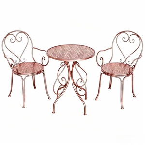 Outdoor Round <b>Table</b> Chair Set Casual Leisure Furniture for Courtyard Balcony Garden Milk Tea Shop & Commercial Use - Product Image 5