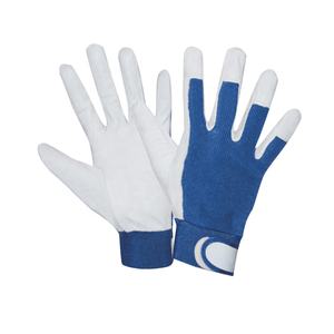 GL2010 Guantes de seguridad de piel de oveja Guantes DE TRABAJO protectores de cuero de cabra de grano de cerdo con puño elástico y espalda de algodón - Product Image 1