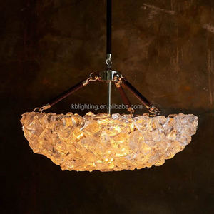 Pietre di cristallo naturale moderno stile semplice lampade a soffitto pendenti di cristallo di rocca per camera da letto - Product Image 3