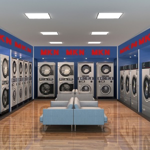 Commercial Laundromat Qrstacked Washing Machine And Drying Machine Commercial Laundry Equipment For Laundry Shop