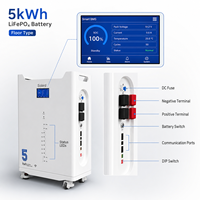 Système d'alimentation de secours 51V 100Ah pour petites maisons et appartements, 8000 cycles, hors réseau, batterie de stockage 5kWh