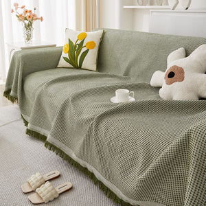 Housse de canapé de haute qualité housses de coussin de canapé <span class=keywords><strong>vert</strong></span> gaufré housse de canapé en forme de L pour toutes les saisons universelles - Product Image 2