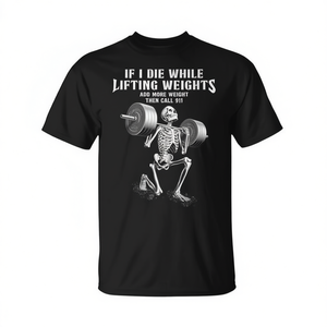 T-shirt de fitness Skeleton Gym Workout noir pour homme taille moyenne - Product Image 2