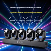 Projecteur à tête mobile à faisceau long à cinq lames IP65 pour mariage, spectacle, effet LED, bar, disco, lumière de scène rotative contrôlée par le son