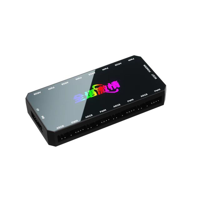 Remote Control RGB case Fan Lighting 6pin ARGB Controller with Motherboard Synchronization