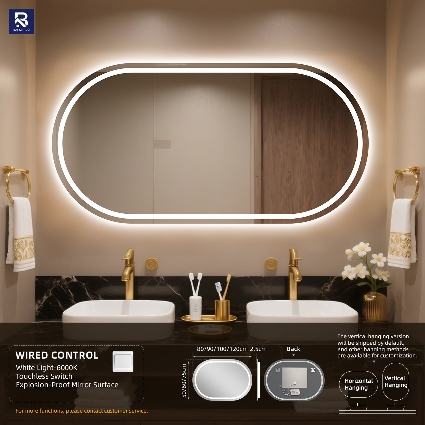 Control por cable + Luz blanca fría