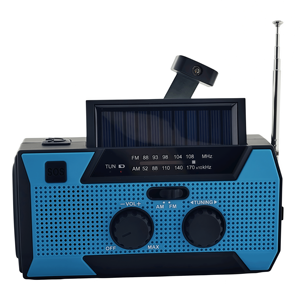 <span class=keywords><strong>Radio</strong></span> de Emergencia Portátil <span class=keywords><strong>FM</strong></span> AM con Certificación RoHS, Linterna Integrada, Lámpara de Lectura, <span class=keywords><strong>Radio</strong></span> Solar de Manivela de 5000mAh para Vida Aislada - Product Image 1