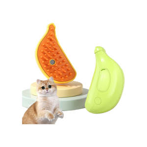 Cepillo de vapor de masaje de silicona para ducha eléctrica para mascotas 3 en 1 personalizado peine de autolimpieza cepillo de vapor para perros y gatos para desprenderse - Product Image 1