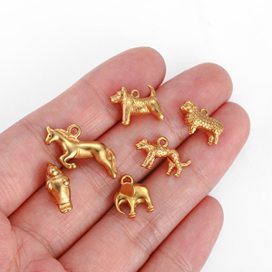Dijes de Acero Inoxidable 3D de Caballo, Perro, Oveja, Leopardo, Elefante, León Marino, Sin Decoloración, para Hacer Collares, Pulseras y Joyería - Product Image 2