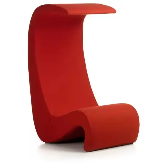 Moderno Design curvo divano singolo alla moda Highback creativo per il tempo libero sedia di Design per la zona di attesa