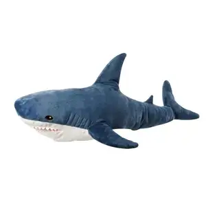 Mainan boneka hewan laut boneka hiu lucu besar raksasa mainan boneka peluk kehidupan laut lucu hadiah untuk anak-anak