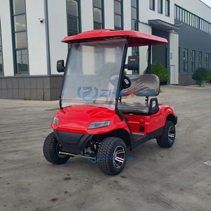 Carrito de Golf Eléctrico Zhenda, Vehículo Utilitario Rojo de 2 Plazas, Certificado CE, de Lujo - Product Image 4