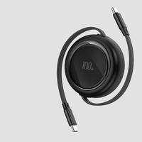 Kabel Data pengisi daya cepat, kabel USB C ke USB C PD 100W, kabel Data pengisian daya cepat untuk ponsel Android 15