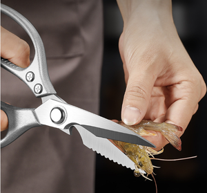 Ciseaux à volaille en aluminium à poignée confortable avec ouvre-bouteille et <span class=keywords><strong>casse</strong></span>-noisette pour la cuisine à domicile pour la viande légumes barbecue - Product Image 4