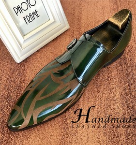 Nouvelles Chaussures Oxford pour Hommes en Cuir Véritable Brillant, à Bout Pointu, à Enfiler, Montantes, à Fermeture à Boutons-Pression, Formelles, Élégantes et Gravées, pour le Bureau et la Carrière - Product Image 2