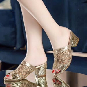 Sandalias de Tacón Grueso con Punta Abierta para Mujer, Tallas 35-43, Moda Verano, Zapatos Sexys para Fiesta, Sandalias Casuales de Playa para Mujer - Product Image 2