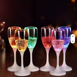 Led <b>Light</b> Party Wine Champagne Glass Cups Colorful Flashing <b>Light</b> <b>up</b> Champagne Glass Cup LED Flashing Martini Glass - Product Image 2