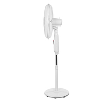 Nouveautés Ventilateur à 5 pales de 18 pouces, 12 V CC, alimenté par énergie solaire, rechargeable, commande mécanique, hauteur réglable, pour usage extérieur et hôtelier