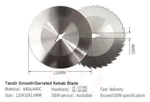 120mm TANDIR JET 120 shawarma gyros donerスライスブレードケバブナイフクチロパラケバブ