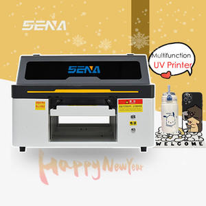 Impresora de inyección de tinta Digital de cama plana UV <span class=keywords><strong>Sena</strong></span> 3045, bolígrafos con logotipo de cristal de Metal de madera personalizados, caja para teléfono móvil, máquina de impresión automática - Product Image 1