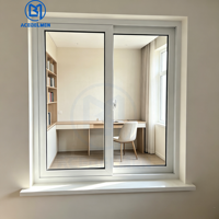 Fenêtres et portes coulissantes modernes en PVC à double vitrage avec moustiquaire en fibre de verre, fenêtre coulissante en PVC pour salle de bain et cuisine