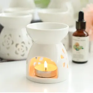 Ceramic Love Night Fragrance Oil Burner Lights Candle Wax Melt Aromatherapy Stove